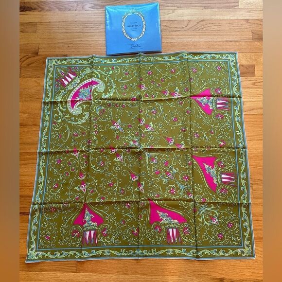 VTG Emilio Pucci silk large silk scarf made in Italy NWT in original package - Picture 7 of 15